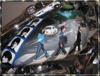 The Beatles Abby Road custom motorcycle paint job 