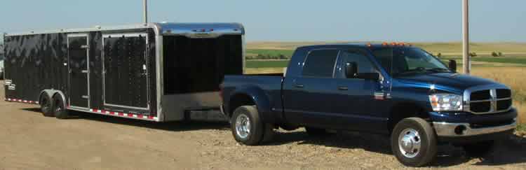 Motorcycle transport truck and trailer