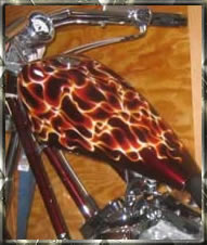 Flamed air brush fuel tank