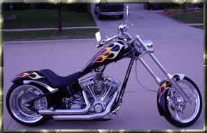 black flamed chopper