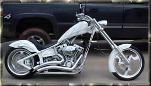 white flamed chopper